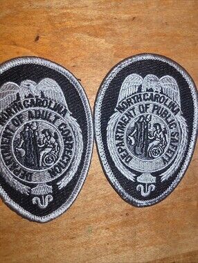 3 North Carolina Dept of Corrections Small Patch - Grey & Black (Public Safety)
